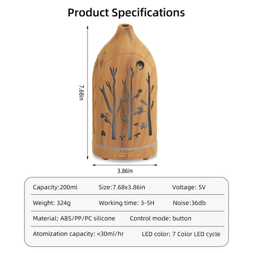 Calming Aromatherapy Diffuser Multi Function Mist Humidifier 7 Soothing Colors, Whisper-Quiet for Deep Sleep & Relaxation