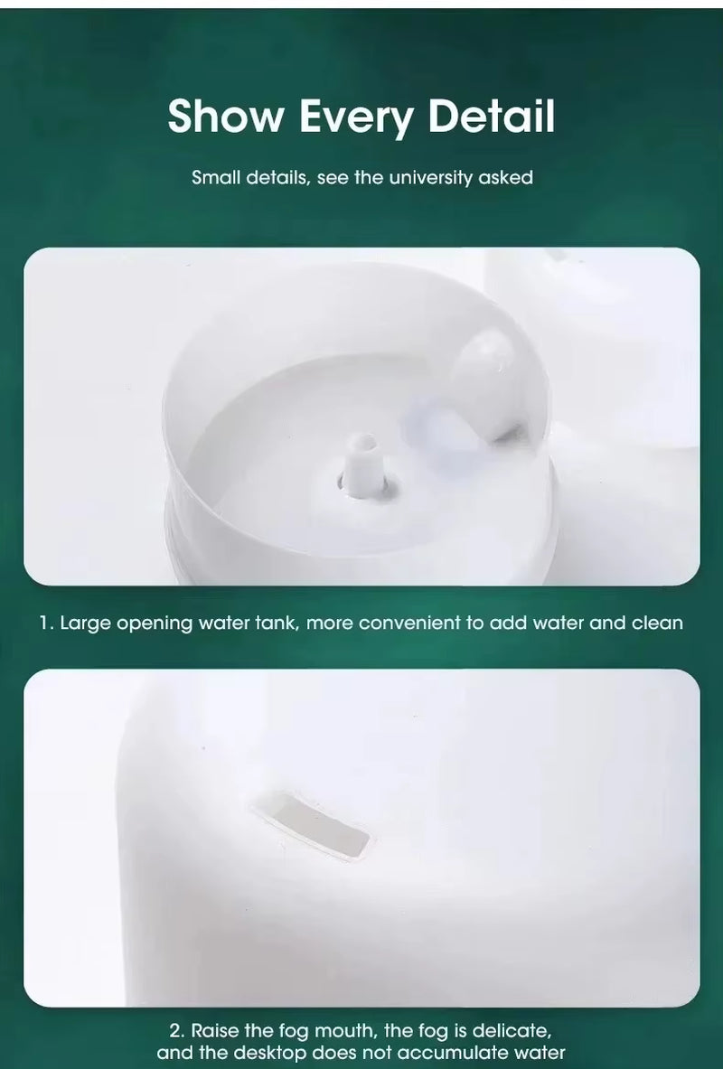 500ML Mini Humidifier USB Wood Grain Aroma Diffuser, Air Humidifier with Colorful Night Lights, Essential Oil Diffuser Machine